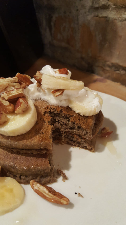 Adrenal Balancing Banana Pecan Pancakes