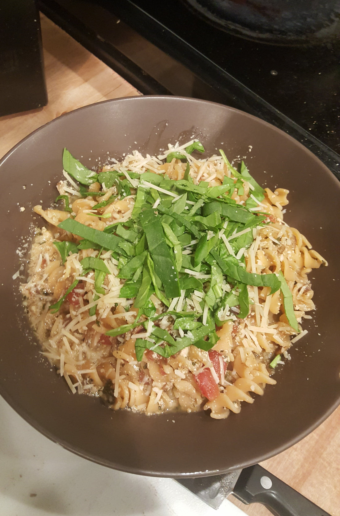 Red Lentil Pasta with Tomato Yogurt Cream