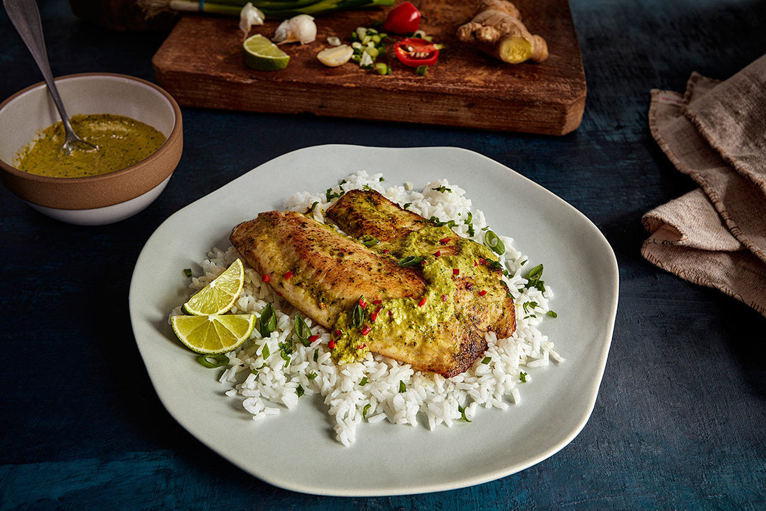 Gingered Tilapia with Star Fruit Garnish